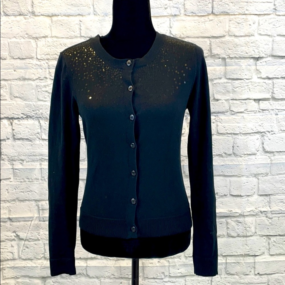 Gap black cardigan with sequins